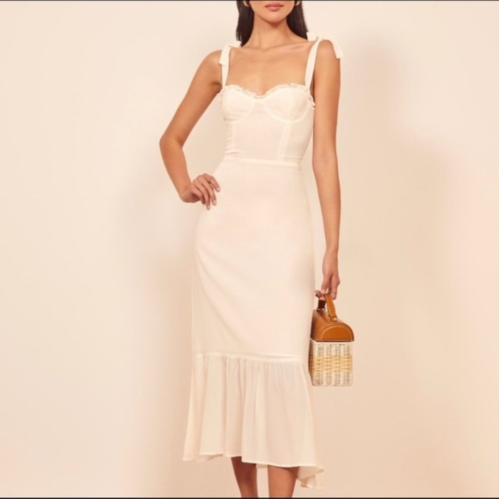 NWOT Reformation Nikita Dress in Ivory